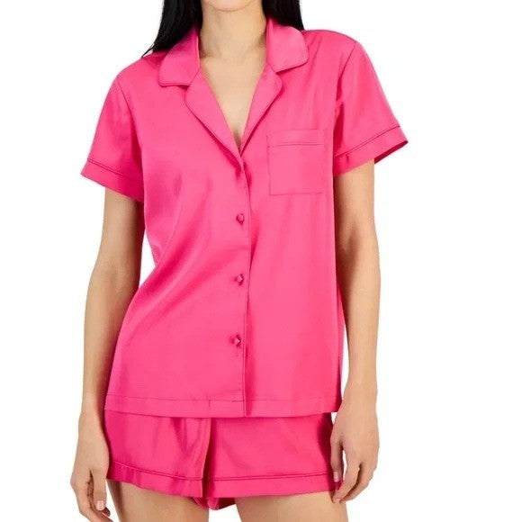 INC International Concepts Intimates 2-PC Pajama Set Womens Large Pink Sleepwear