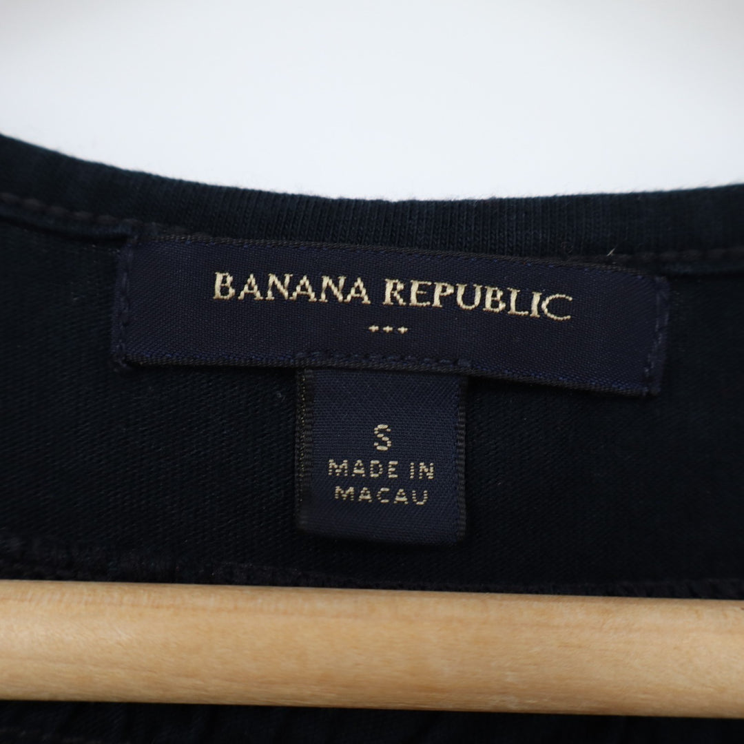Banana Republic Cardigan Sweater Womens Small Navy Blue Cotton Knit Long Sleeve