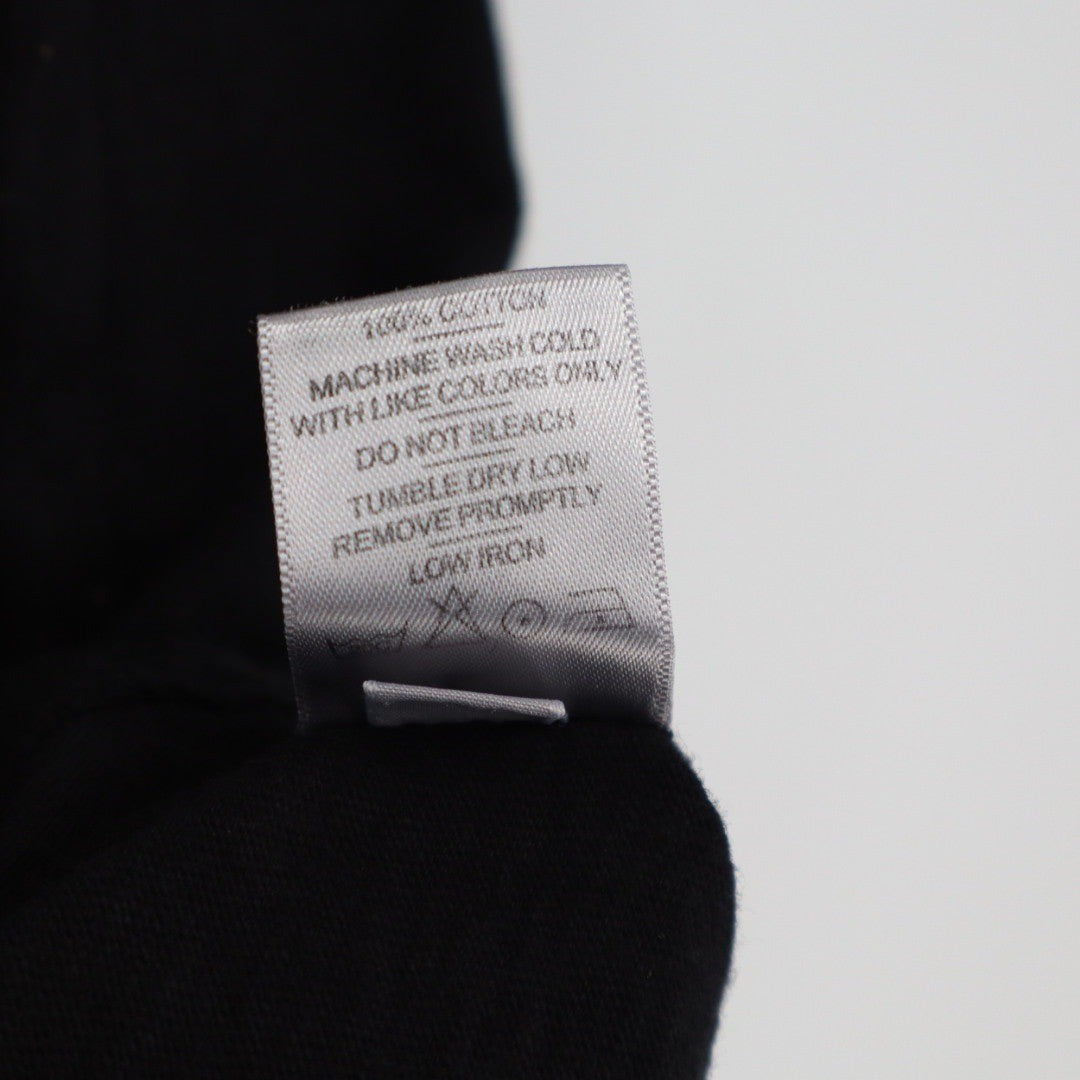 American Giant Mens Black V Neck T Shirt Size L Made in USA Cotton Basic Tee