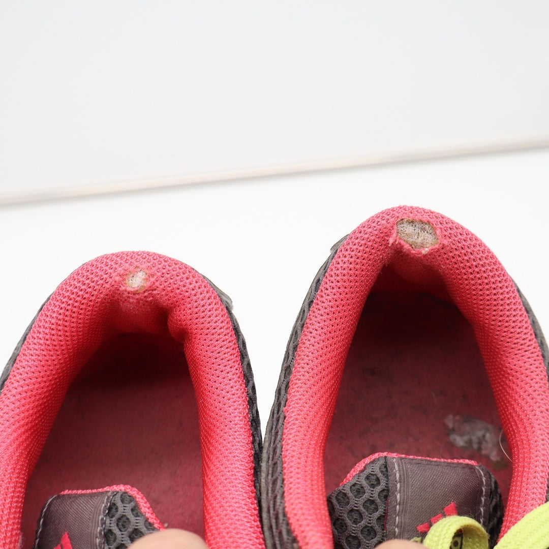 Adidas Womens Running Shoes Grey Red Lime Green Low Top Sneakers Size 10