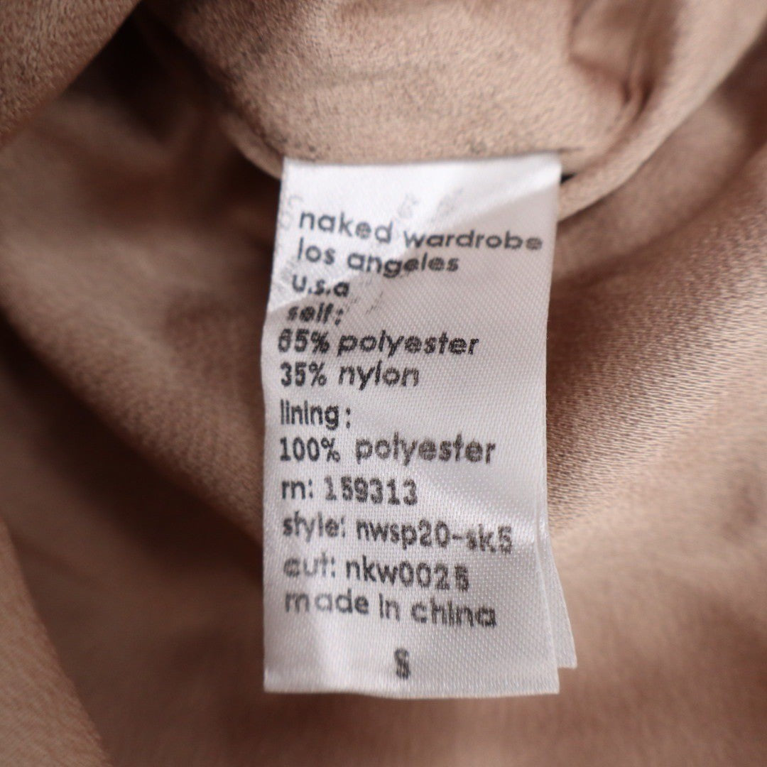 Naked Wardrobe The Statement Leopard Print Ruched Mini Skirt Small