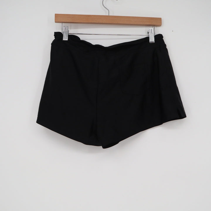 Shade & Shore Womens Black Swim Board Shorts Size M Drawstring Back Pocket