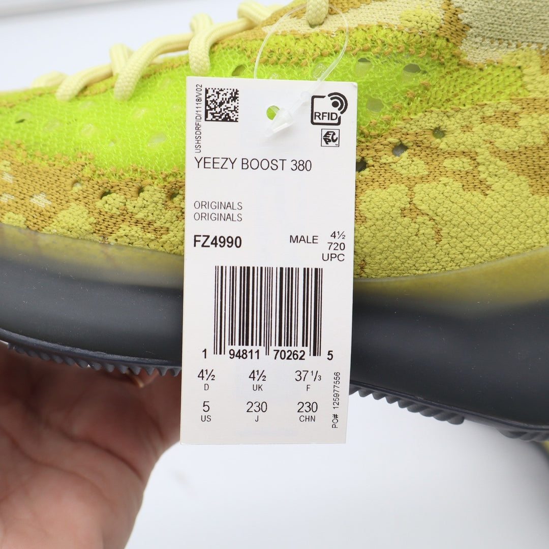 Adidas Yeezy Boost 380 Hylte Yellow Gold FZ4990 Size 5 New