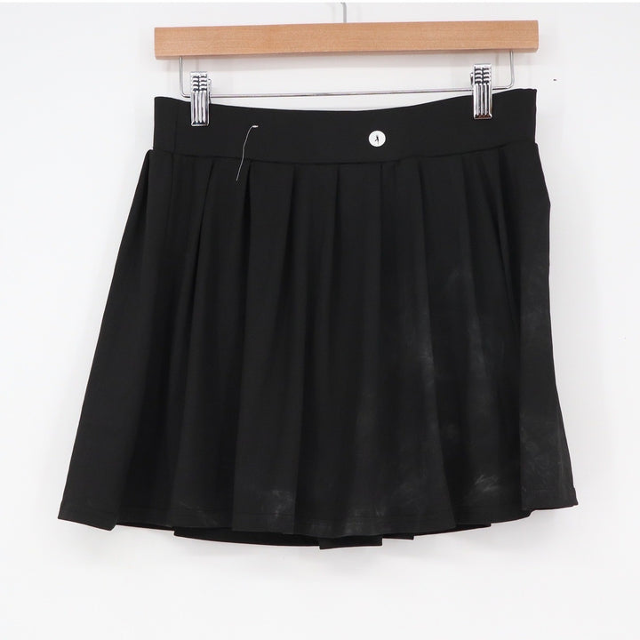 Indero Active Womens Large Black Pleated Athletic Skort Tennis Golf Skirt L