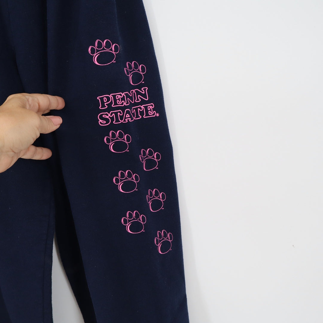 Gildan Penn State Navy Blue Pink Paw Print Graphic Sweatpants Joggers