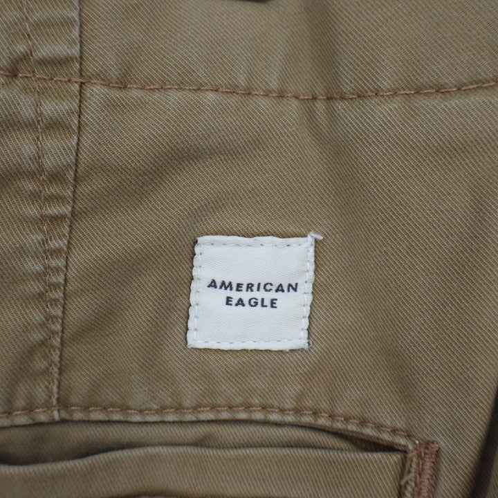 American Eagle Outfitters Chino Short Mens 34 Khaki Slash Pockets Outdoor Wear