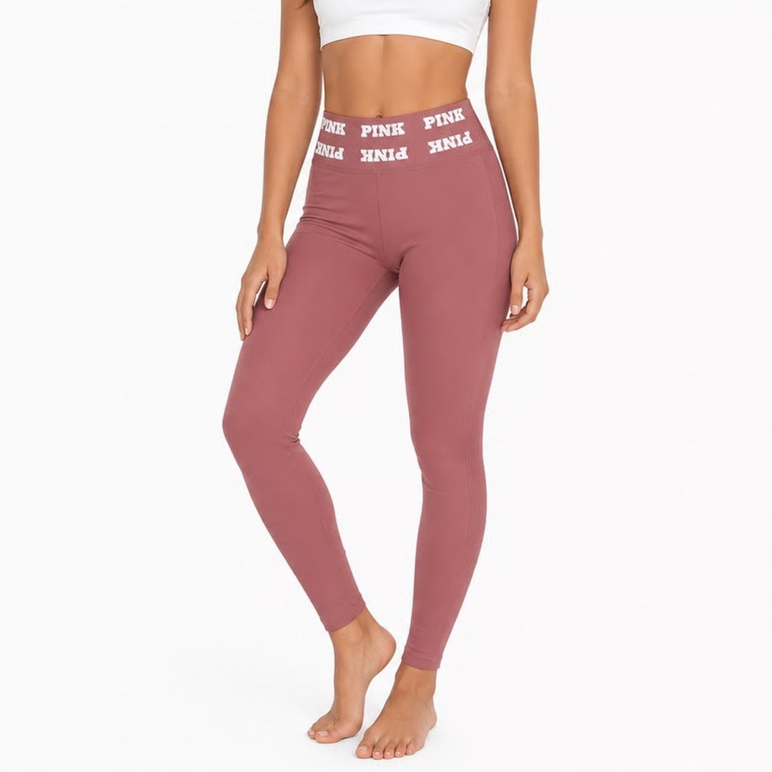 Victoria's Secret PINK Seamless High Waist Logo Leggings Rose Mauve Small