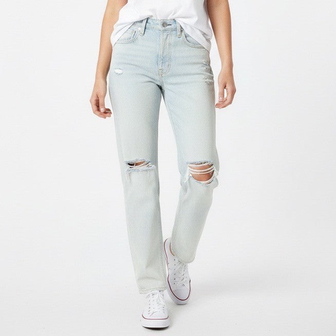 Rag & Bone New York Jeans Womens 23 Blue Denim Cotton Distressed Mid Rise Comfy