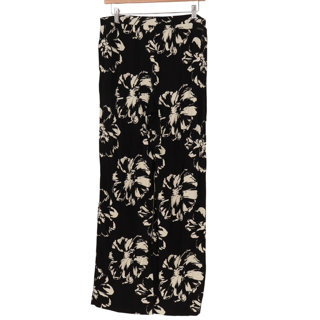 Sanctuary Shirt & Pants 2 Piece Pajama Set Womens Medium Black Floral Stretch