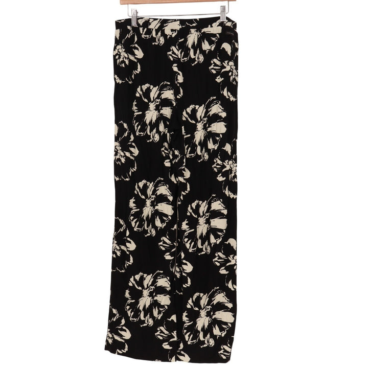 Sanctuary Shirt & Pants 2 Piece Pajama Set Womens Medium Black Floral Stretch