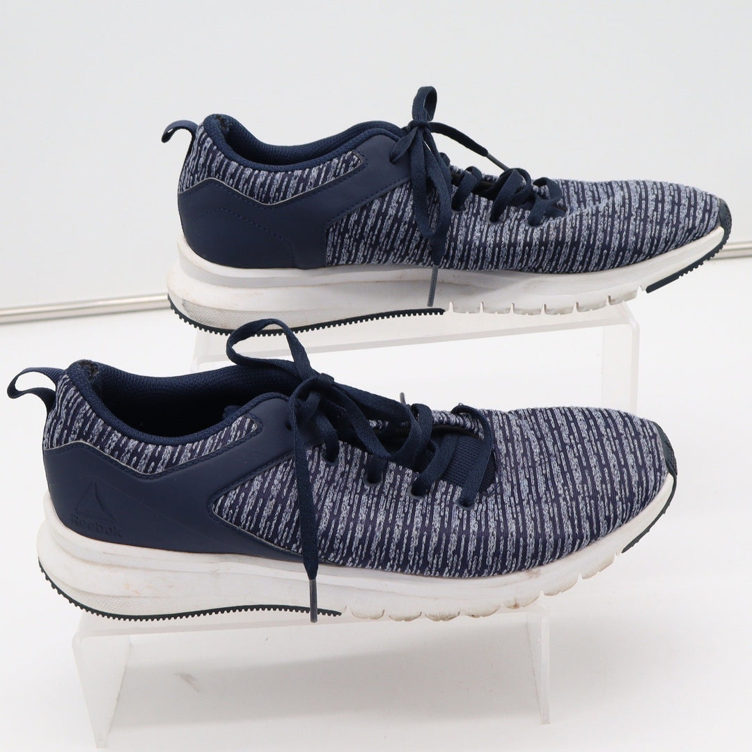 Reebok Womens Space Dye Knit Running Shoes Navy Blue White Size 10