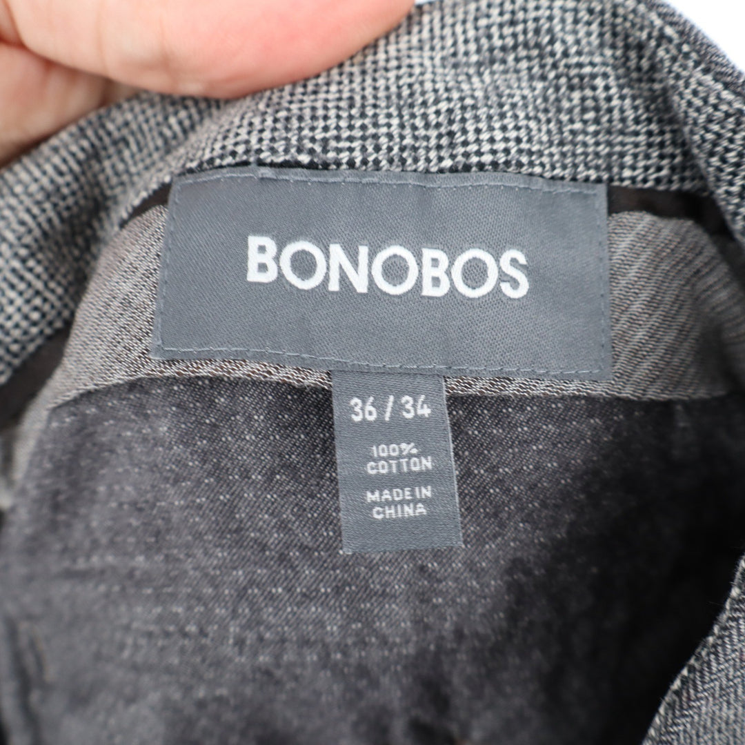 Bonobos Mens Grey Micro Pattern Cotton Chino Pants 36x31 Straight Leg DVA 946