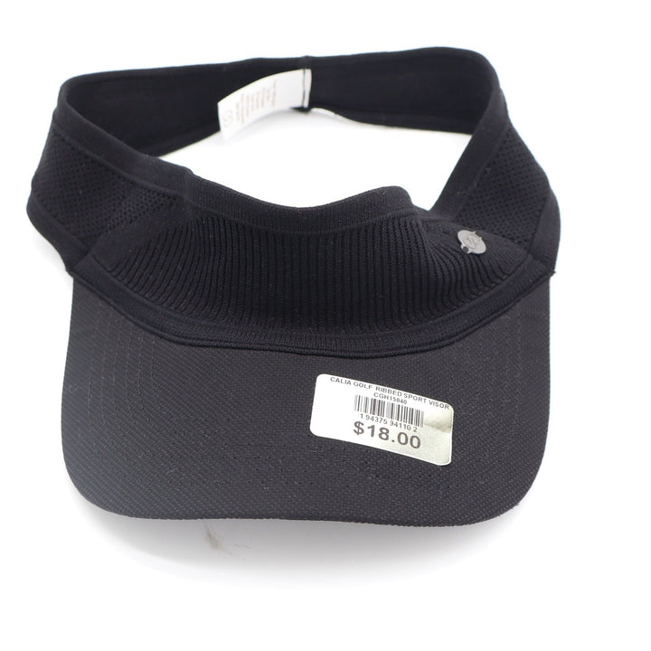 CALIA Golf Ribbed Sport Visor Black Mesh Athletic Sun Hat CGH15040 NEW