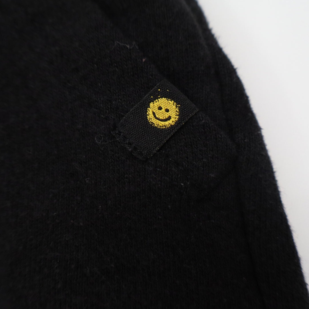 Wonder Nation Boys Black Knit Shorts XXL 18 Smiley Face Drawstring Casual 12276