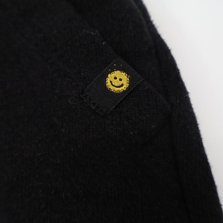 Wonder Nation Boys Black Knit Shorts XXL 18 Smiley Face Drawstring Casual 12276