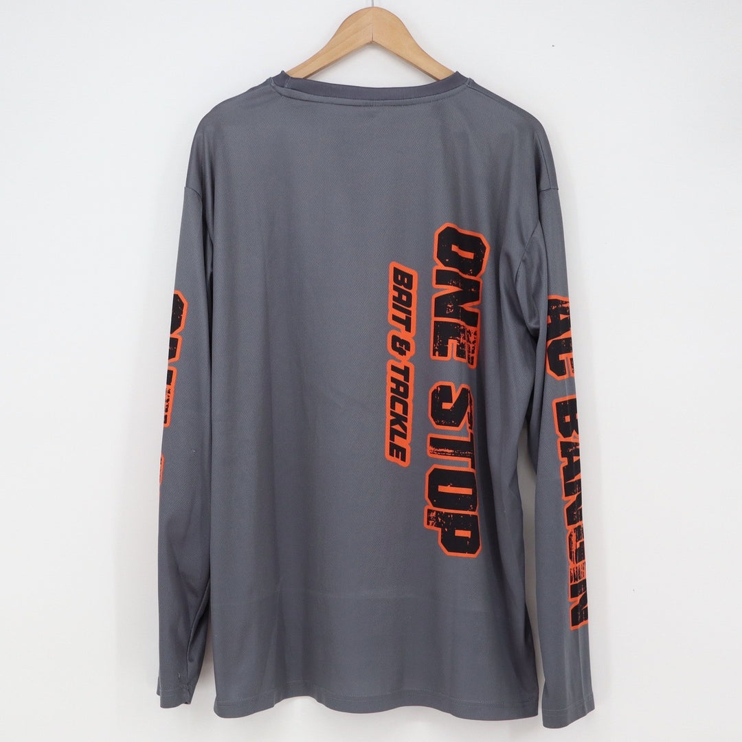 Unbranded Performance Shirt Mens 2XL One Stop Bait & Tackle Gray Fishing