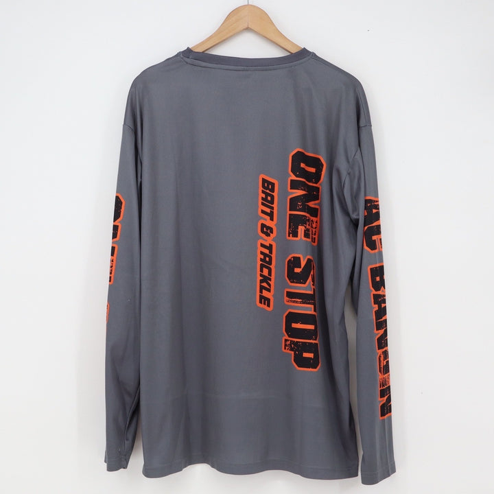 Unbranded Performance Shirt Mens 2XL One Stop Bait & Tackle Gray Fishing