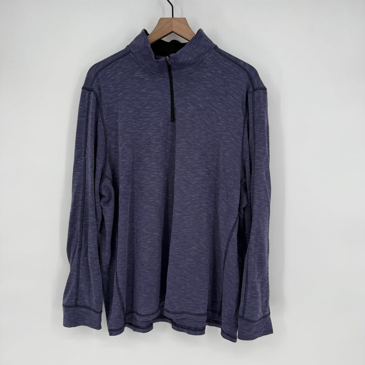 Flag & Anthem Madeflex Men's XXL Blue Heathered 1/4 Zip Pullover Shirt