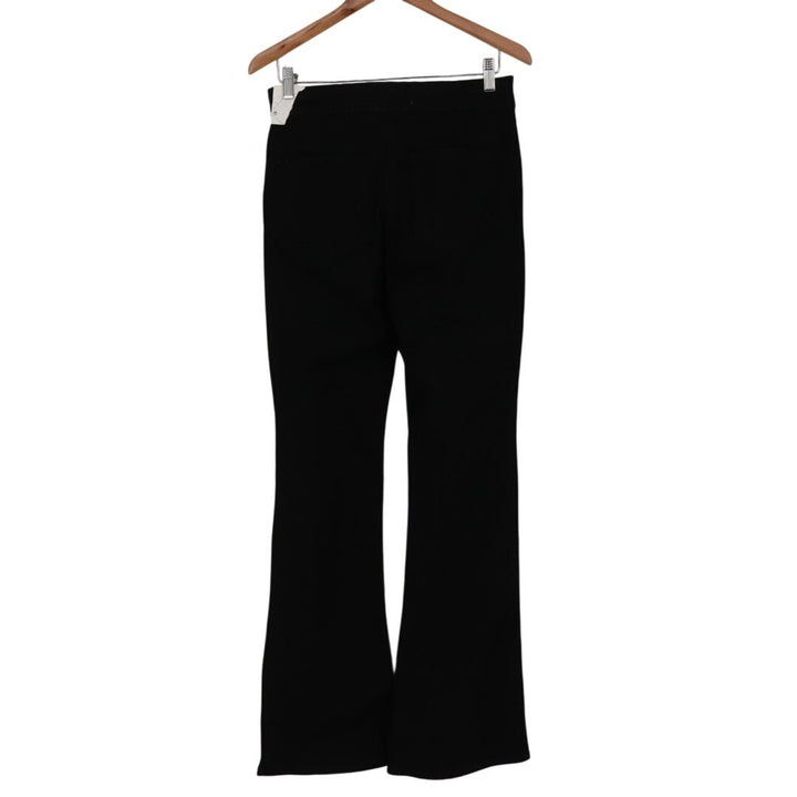 Zara Dress Pants Womens 8 Black Cotton Stretch Slash Pockets Flared Leg Business