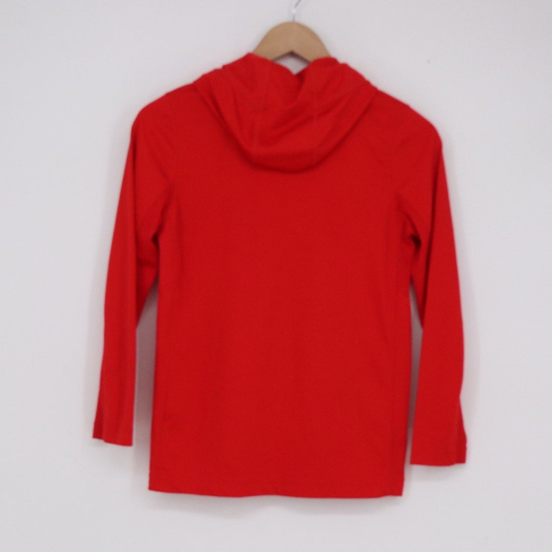 Nike Dri-FIT Boys Red Graphic Swoosh Long Sleeve Hoodie Size M
