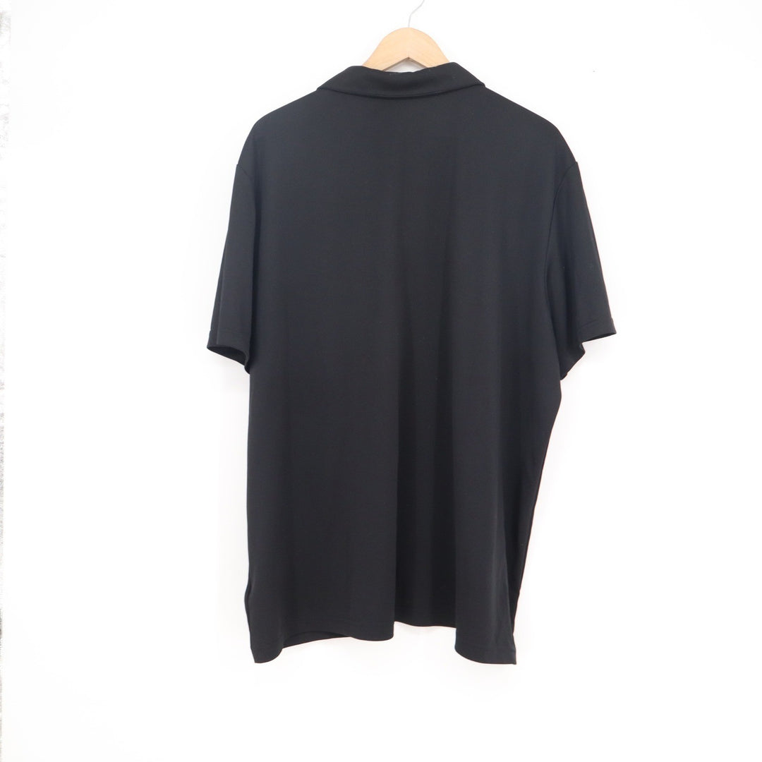 Adidas Mens Black Performance Polo Shirt 2XL Short Sleeve Golf Athletic Top