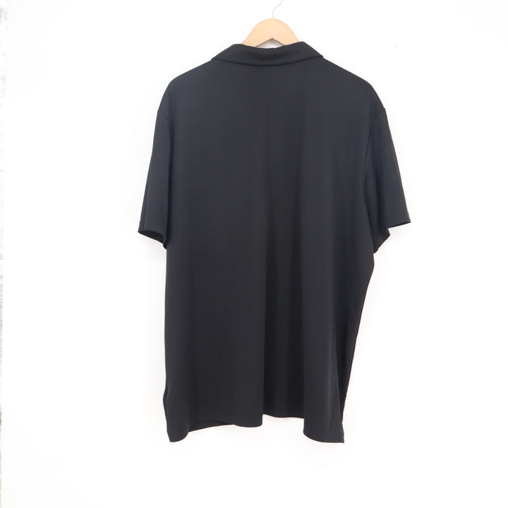 Adidas Mens Black Performance Polo Shirt 2XL Short Sleeve Golf Athletic Top
