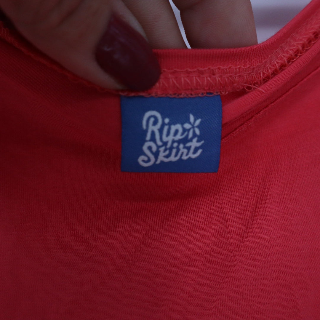 RipSkirt Hawaii Modal Spandex Tank Top Coral Red Womens Medium
