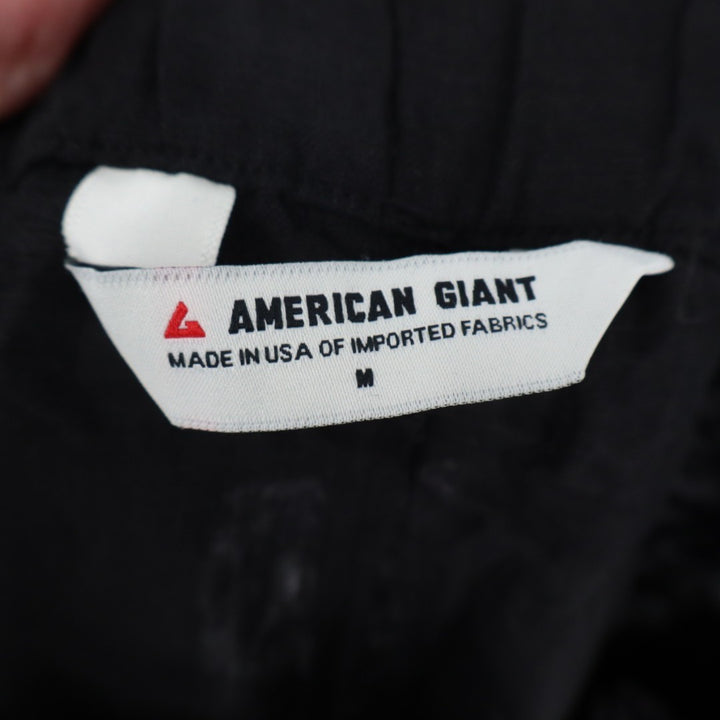 American Giant Pants Womens Medium Black High Rise Elastic Waist Straight Leg