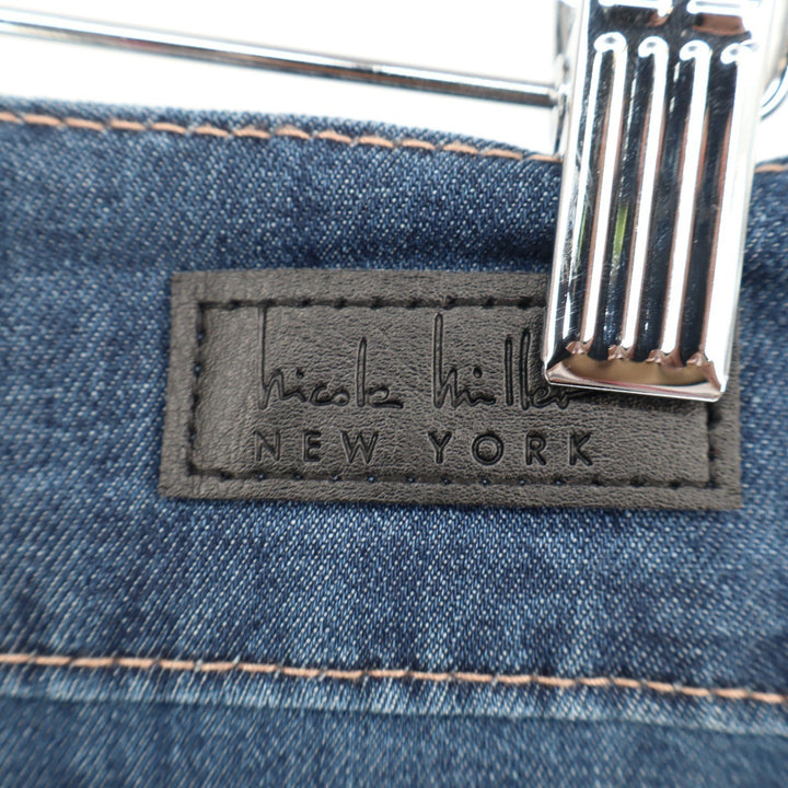 Nicole Miller New York Mens Dark Wash High Rise Denim Shorts Size 8