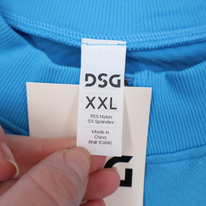 DSG Momentum Seamless 1/4 Zip Womens XXL Aqua Blue Athletic Pullover