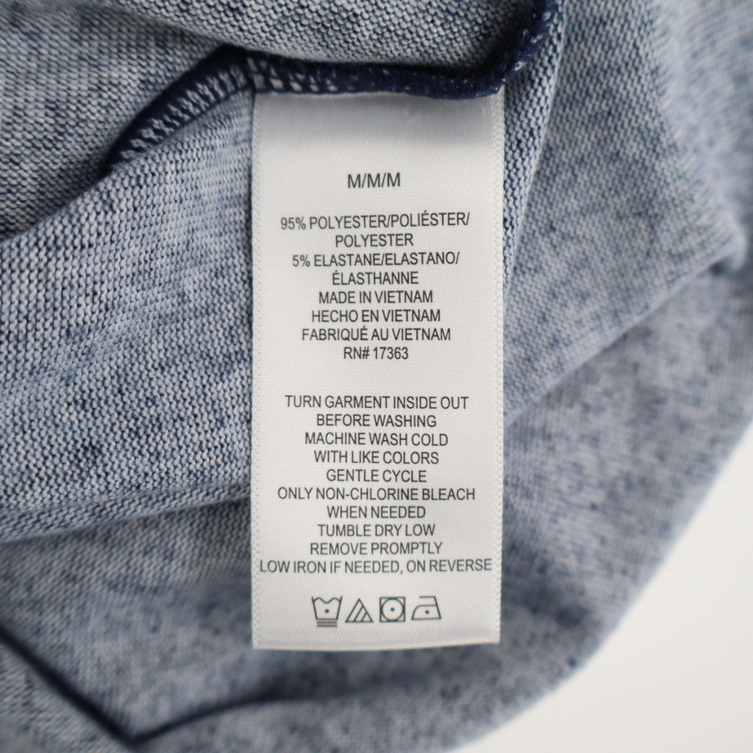 Cuddl Duds Pajama Shirt Womens Medium Blue Bow Print Stretch Raglan Long Sleeve