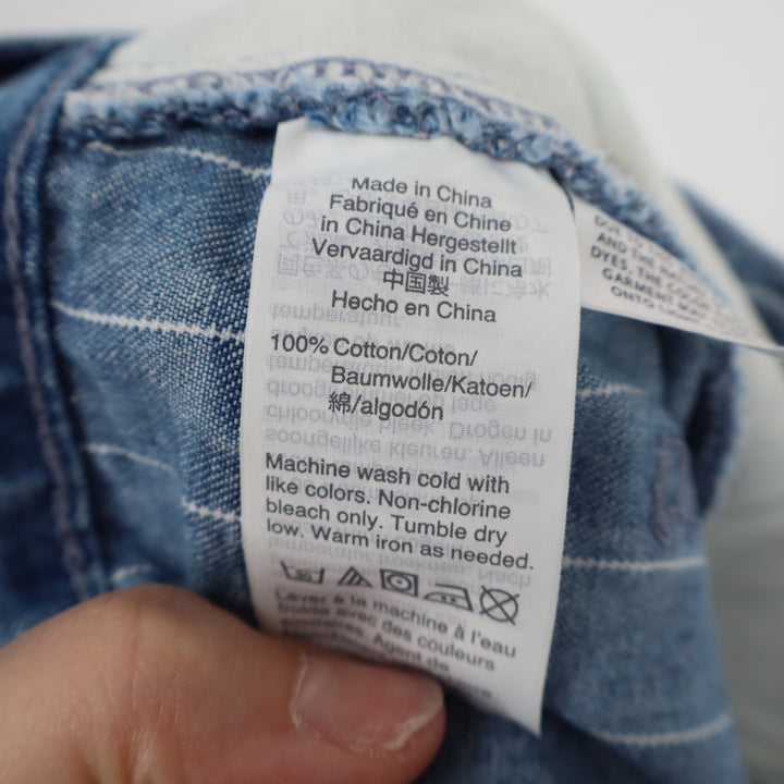 Madewell The Perfect Vintage Crop Jeans Womens 26W Blue White Pinstripe Denim