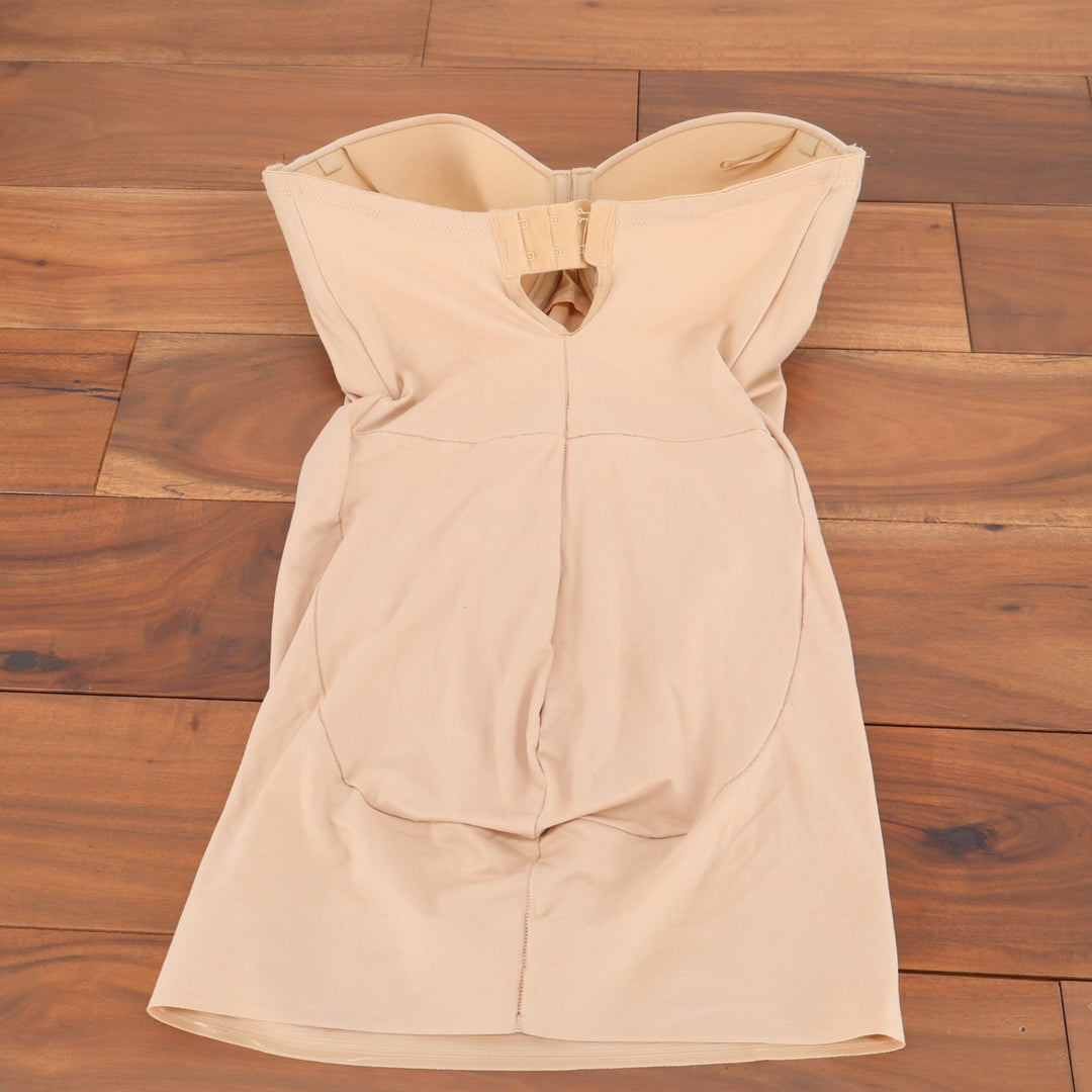 TC Fine Intimates Slip Body Shaper Womens 34DD Nude Stretch Underwire Strapless