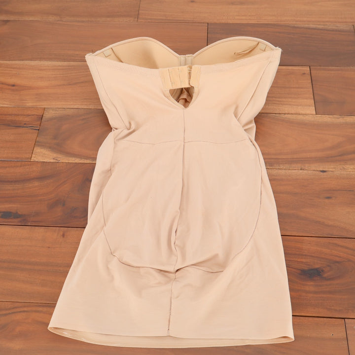 TC Fine Intimates Slip Body Shaper Womens 34DD Nude Stretch Underwire Strapless