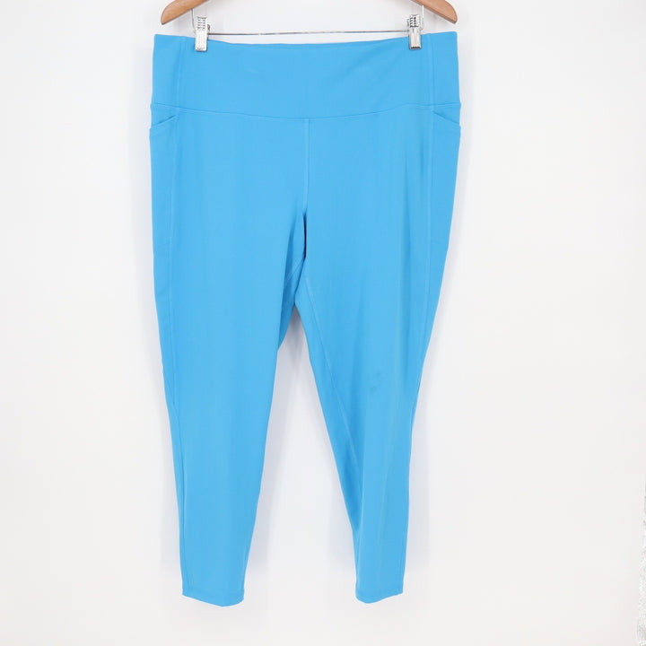 DSG Momentum 7/8 High Rise Leggings Aqua Blue XXL Side Pockets