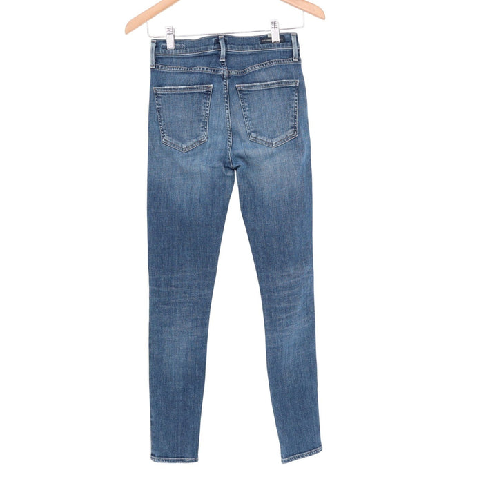 Citizens of Humanity Skinny Jeans Womens 25 Blue Whiskered Denim Cotton Stretch