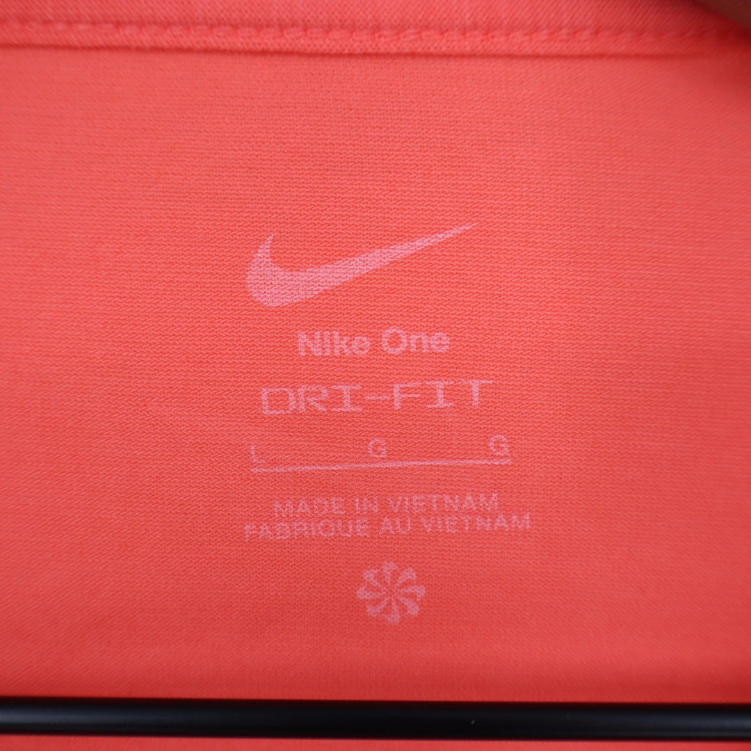 Nike One Dri-FIT Womens Training T-Shirt Bright Mango Large New