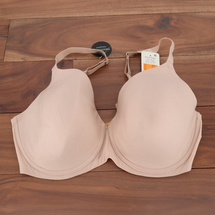 Natori Cloud Comfort Back Smoothing T Shirt Bra Women 38DD Light Mocha Underwire