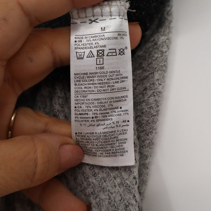 Old Navy Womens Gray Ribbed Knit Lounge Jogger Pants Drawstring Size M