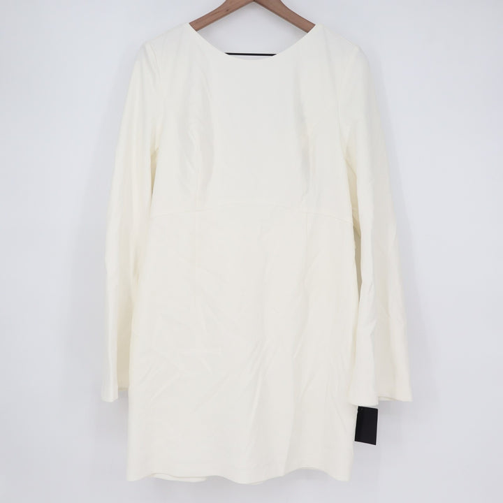 Lulus Sheath Dress Womens XL White Stretch Long Sleeve Round Neck Pullover