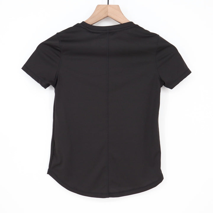 DSG Girls Movement Tee Pure Black Short Sleeve Athletic Top Size S 8-9