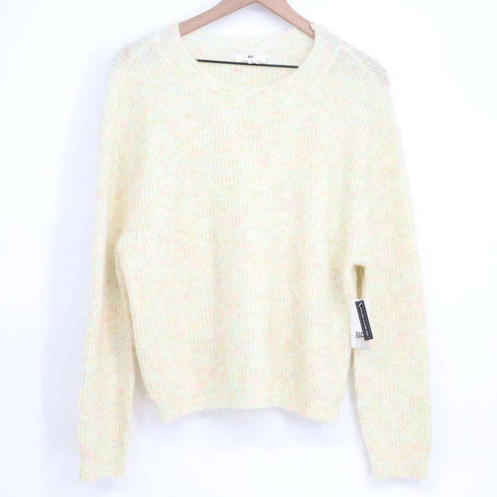BP. Sweater Womens Small Multicolor Tie Dye Knitted Stretch Ribbed Crew Neck
