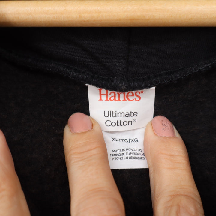 Hanes Mens XL Triumph Brewing Company Full Zip Hoodie Black Ultimate Cotton