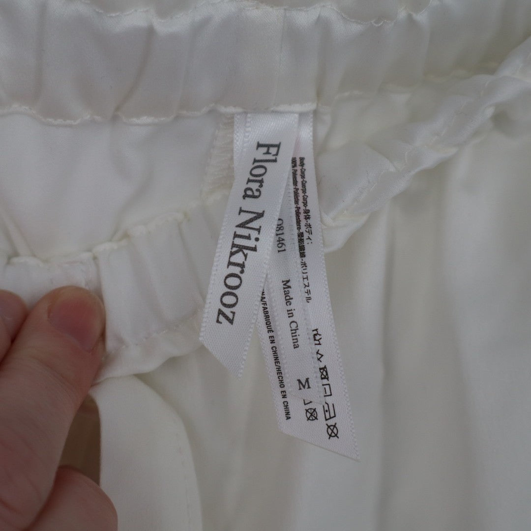 Flora Nikrooz Selena Sleep Shorts Women Medium White Cotton Tie Front Loungewear