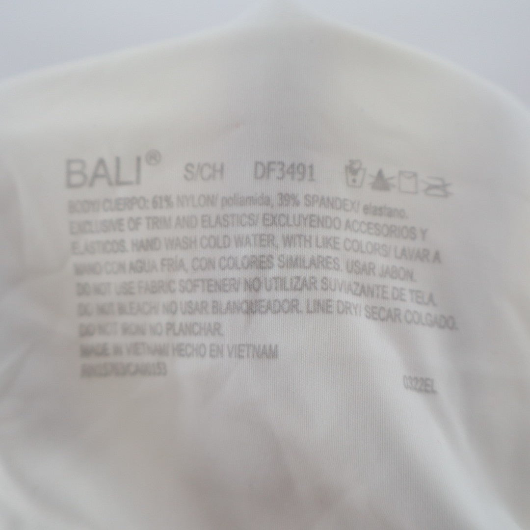 Bali Comfort Revolution EasyLite Wireless Bra Small White Stretch Wide Strap
