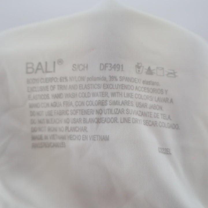 Bali Comfort Revolution EasyLite Wireless Bra Small White Stretch Wide Strap