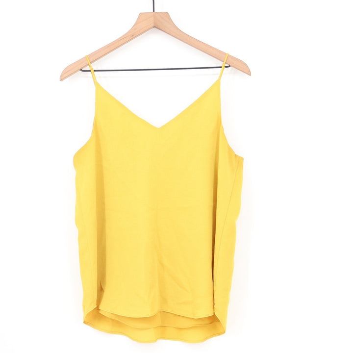 Express Mustard Yellow V-Neck Adjustable Spaghetti Strap Camisole Top Medium
