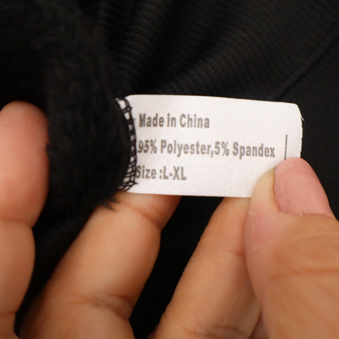 Black Fleece Lined Leggings High Waisted Thermal Winter Pants Size L-XL
