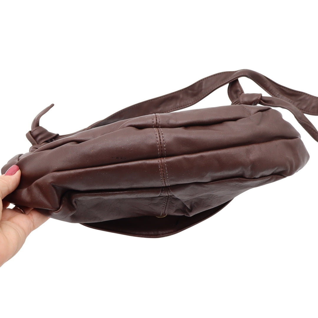 North Country Leather Shoulder Bag Womens OS Brown Knotted Strap Boho Excellent