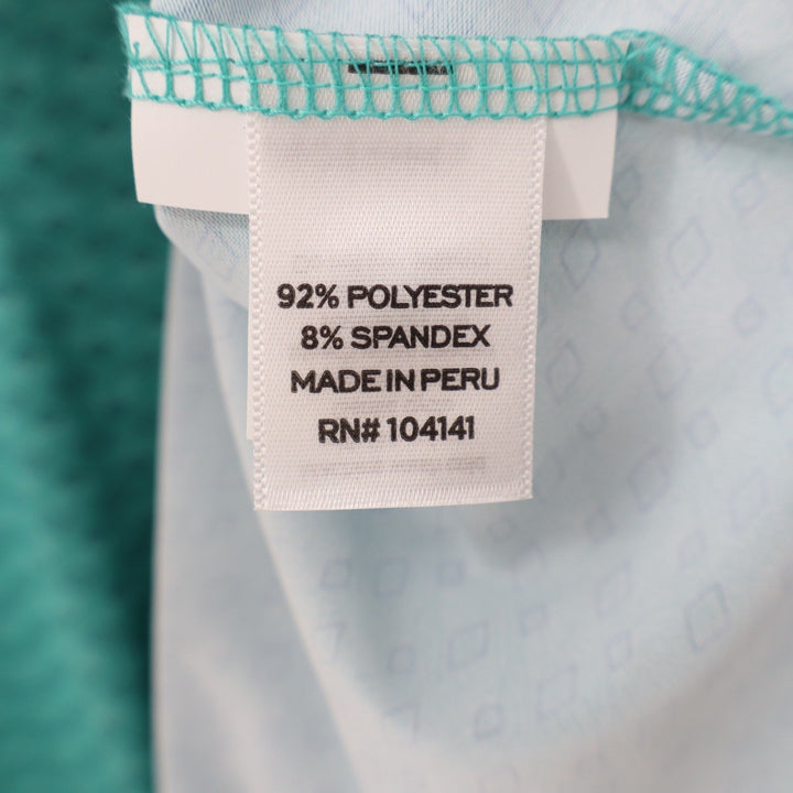 Walter Hagen Mens P11 Performance Polo Shirt Deco Leaf Teal Geometric Small New